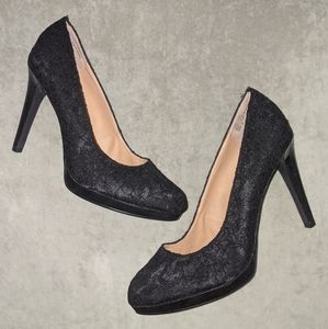 Black Lace Heels
